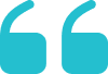 Blue quotation marks on a black background.